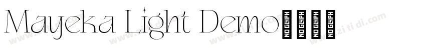 Mayeka Light Demo字体转换